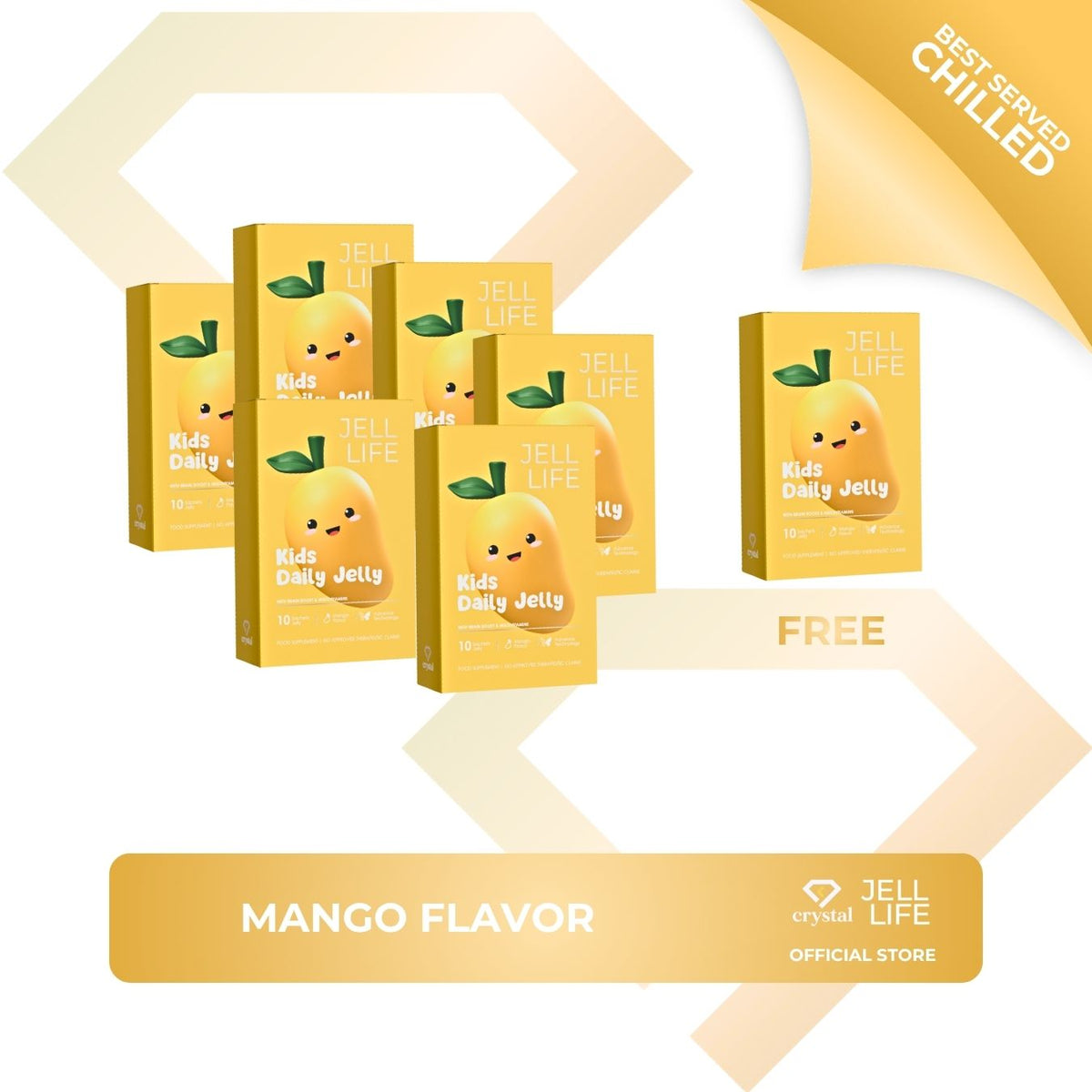 Month Supply Jell Life For Kids Daily Jelly Mango Flavor